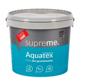 Antyrefleksyjna farba krzemianowa do ścian i sufitów KABE  AQUATEX  SUPREME 10L BAZA A  MAT