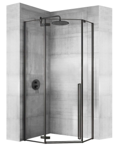 Kabina prysznicowa narożna Rea Diamond Black 90x90x195 cm- DODATKOWO 5% RABATU NA KOD REA5