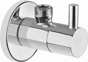 Zawór kątowy ozdobny z glowicą ceramiczną okrągły z filtrem 1/2 - 3/8 Deante 