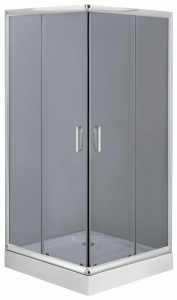 Deante Funkia Kabina kwadratowa 80 cm, szkło grafitowe