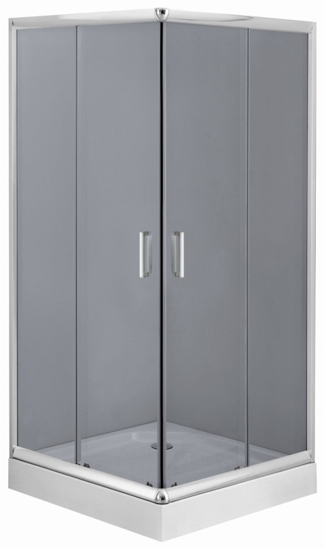 Deante Funkia Kabina kwadratowa 80 cm, szkło grafitowe