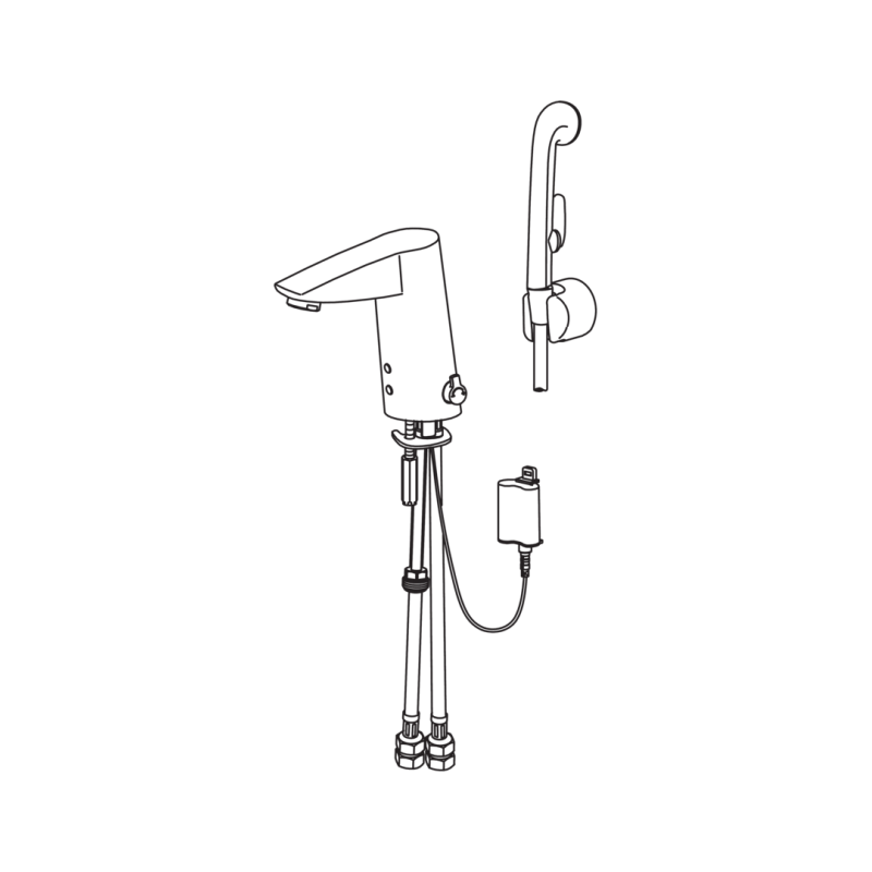 bateria bezdotykowa z rączką prysznicową Oras Cubista 2816FZ