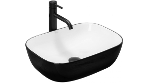 Umywalka nablatowa Rea Belinda Black White  - dodatkowo 5% rabatu na kod REA5