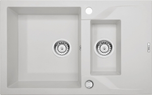 Deante Andante Zlewozmywak 1,5-komorowy z krótkim ociekaczem - alabaster ZQN_A513 