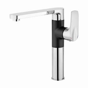 Bateria Kuchenna Deante Gardenia chrom/czarny