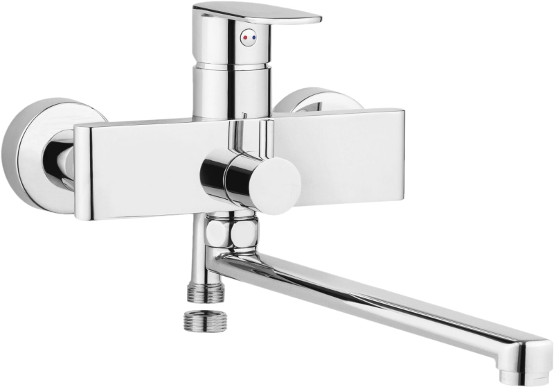 Bateria-umywalkowa-Deante-Alpinia-ścienna-z- wydłużoną-wylewką-i-podłączeniem-na-wąż-BGA056M
