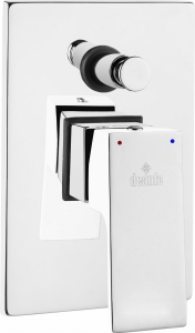 Deante Savory Bateria natryskowa podtynkowa z przełącznikiem natrysku - chrom/biały