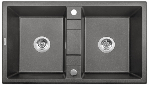 Zlewozmywak Deante Eridan granitowy 2-komorowy antracyt ZQE_T203