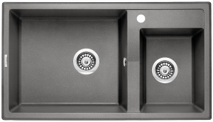 Zlewozmywak Deante Eridan granitowy 2-komorowy  antracyt ZQE_T20B