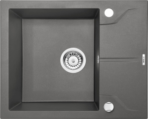 Deante Andante Flush Zlewozmywak 1-komorowy z ociekaczem - antracyt