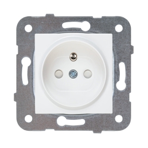 Gniazdo z uziemieniem z przesłonami styków Viko Panasonic Karre biały