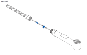Deante  Zaworek zwrotny do węży natryskowych z uszczelką z sitkiem