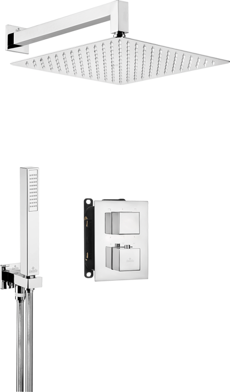 Deante Box Komplet z boxem podtynkowym termostatycznym kwadratowy
