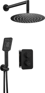 Zestaw Natryskowy z BOXem termostatycznym Deante Nero okrągły