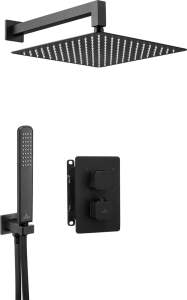 Zestaw prysznicowy Deante Box podtynkowy z BOXem termostatycznym nero