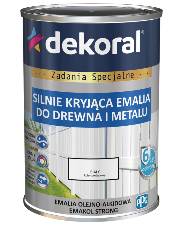 Farba do drewna i metalu Dekoral Emakol Strong kość słoniowa połysk