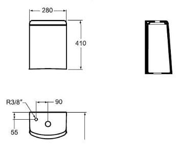 Zbiornik do kompaktu Ideal Standard Ventuno T416401