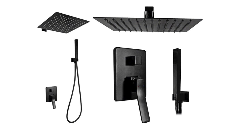Zestaw natryskowy podtynkowy Rea Sonic Black