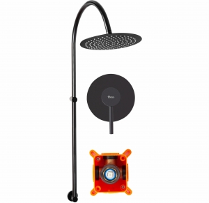 Zestaw Natryskowy Rea Lugano Black + Box  - dodatkowo 5% RABATU na kod REA5