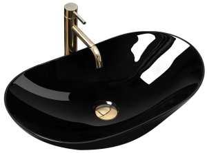 Umywalka Rea Royal 60 Black nablatowa - dodatkowo 5% rabatu na kod REA5