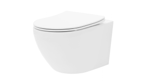 Miska wisząca WC Carlo Mini Rimless Flat z deską wolnoopadającą - Dodatkowy rabat 5% z kodem REA5