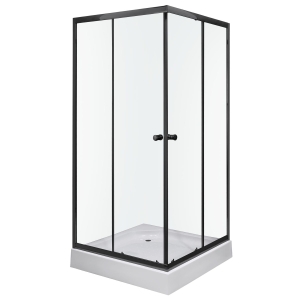 Kabina natryskowa Kerra Olga Sq Black kwadrat 90 cm z brodzikiem
