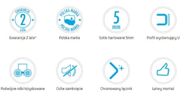 Deante Funkia Kabina kwadratowa 80 cm