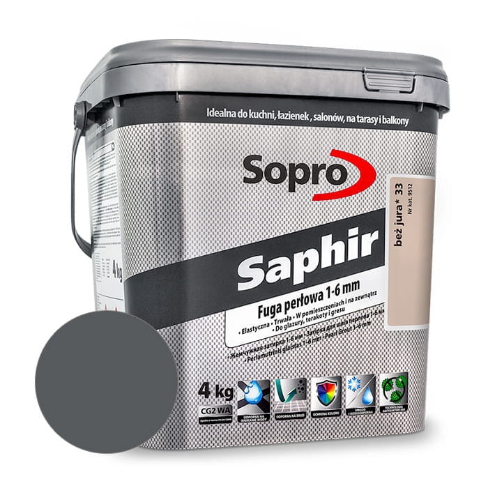 Fuga perłowa 1-6 mm Sopro Saphir antracyt