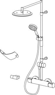 Termostatyczna bateria natryskowa Oras Cubista 2892U