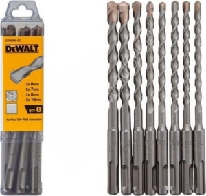 Wiertła do betonu SDS+ 6-10mm 8 sztuk DeWALT DT60300-QZ