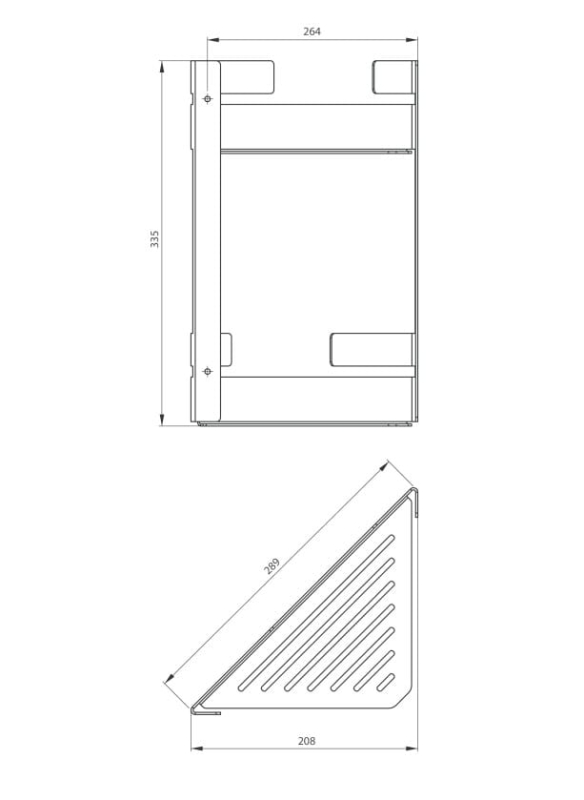 Półka narożna podwójna biała
