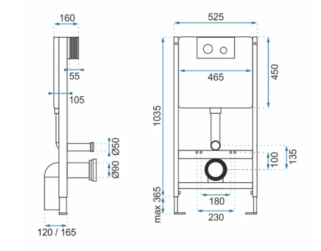 Zestaw podtynkowy wc Rea H Black
