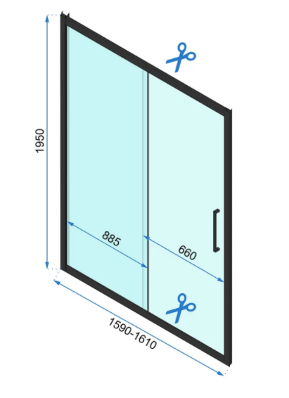 Drzwi prysznicowe Rea Rapid Slide 160