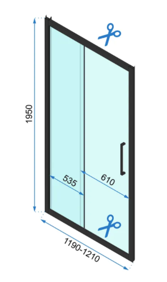 Drzwi prysznicowe Rea Rapid Slide 120