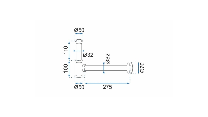 Syfon z korkiem klik-klak uniwersalnym Rea