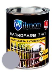 Gruntofarba antykorozyjna Hydrofarb 3 w 1 Wilmon srebrna 0,75 l