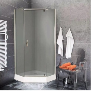 Kabina prysznicowa pentagonalna Sea-Horse Stylio 80x80x190 - szkło transparentne