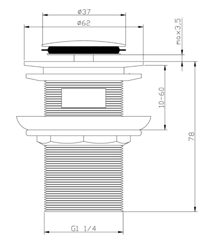 Korek klik-klak 1 1/4" mały