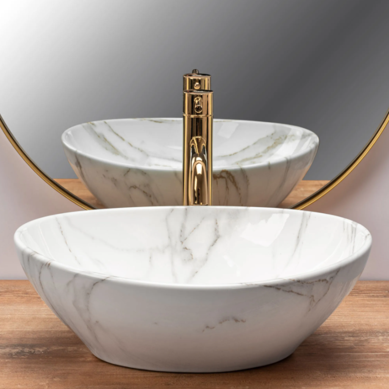 Umywalka nablatowa Rea Sofia Aiax Marmur