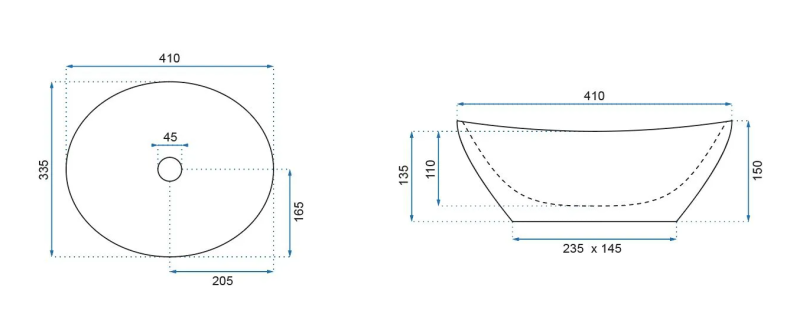 Umywalka nablatowa Rea Sofia Aiax Marmur