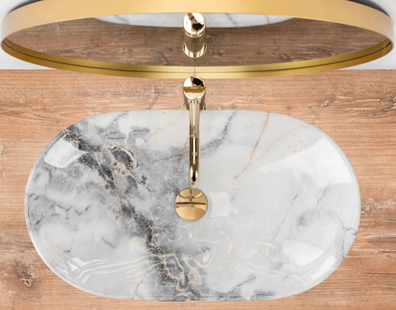 Umywalka nablatowa Rea Royal 60 Granit