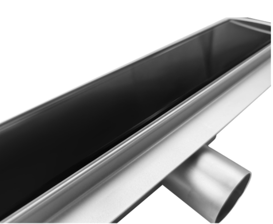 Odpływ liniowy szkło czarne Sea-Horse