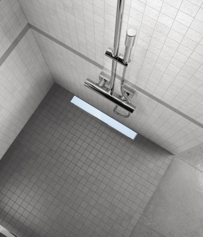 Odpływ liniowy szkło białe Sea-Horse