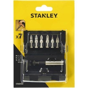 Zestaw bitów z uchwytem magnetycznym 7 el. STANLEY STA60480-XJ
