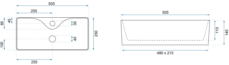Umywalka nablatowa Rea Mery