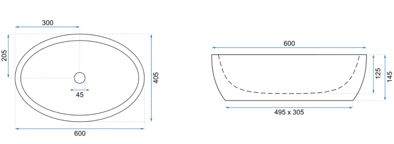 Umywalka nablatowa Rea Melania Black Gold