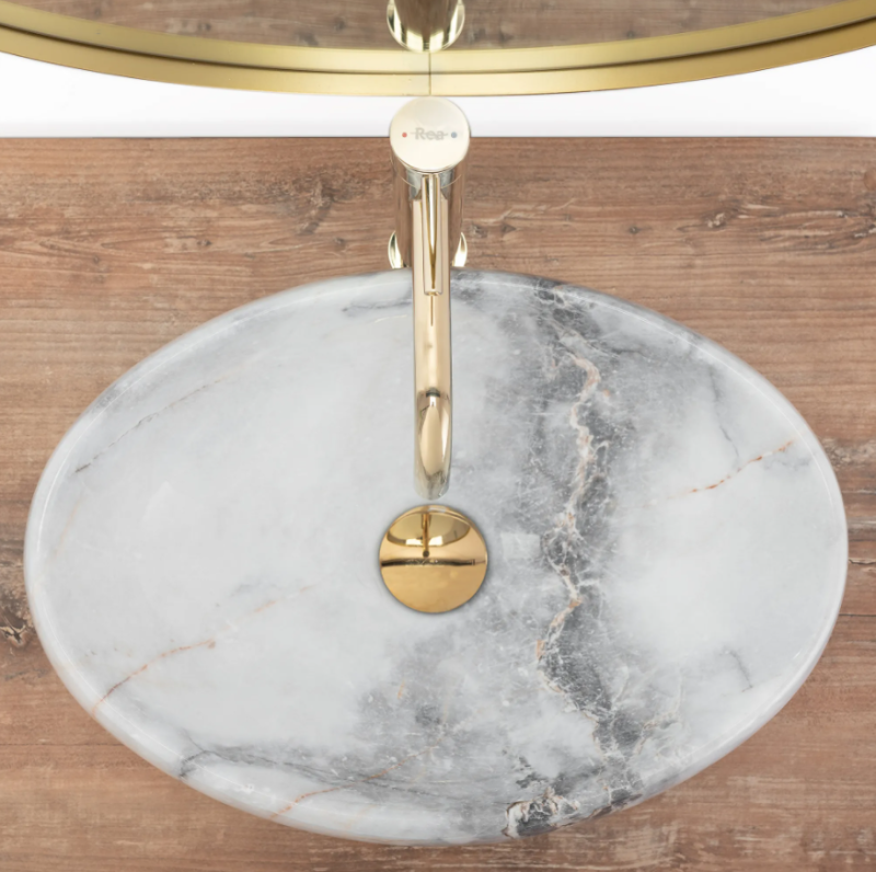 Umywalka nablatowa Rea Linda Granit