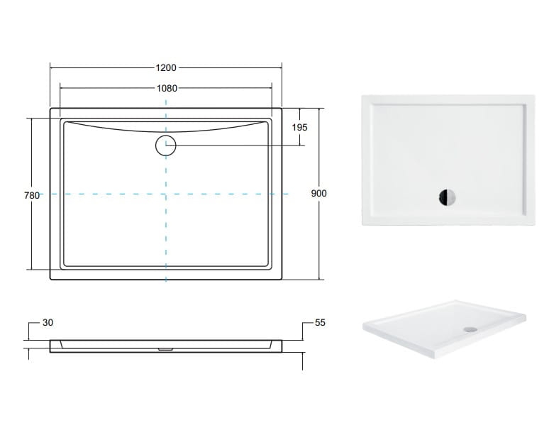 Brodzik Alpina Slimline