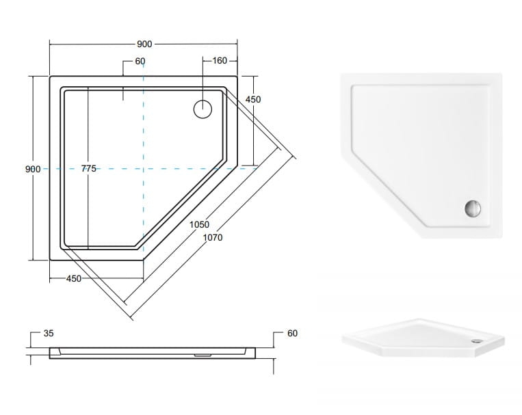 Brodzik Bergo Slimline
