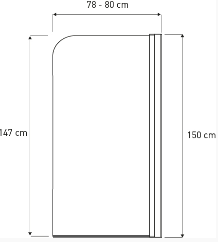Parawan nawannowy Kerra Cristal 1 BL 150x80 cm